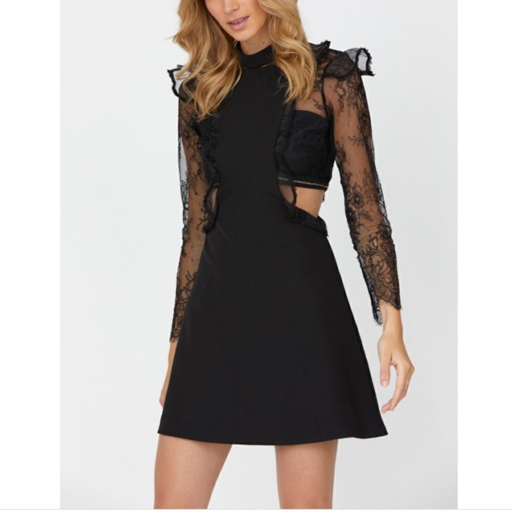 Haute Rouge Peek-A-Boo Cut Out Mini Dress Sz XS